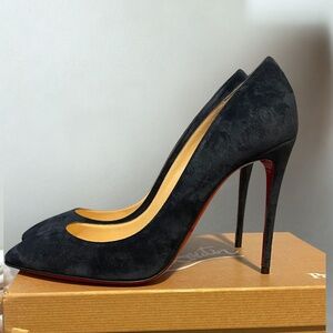 Christian Louboutin Eloise 100 Veau Veau Velours  4 inch Heels